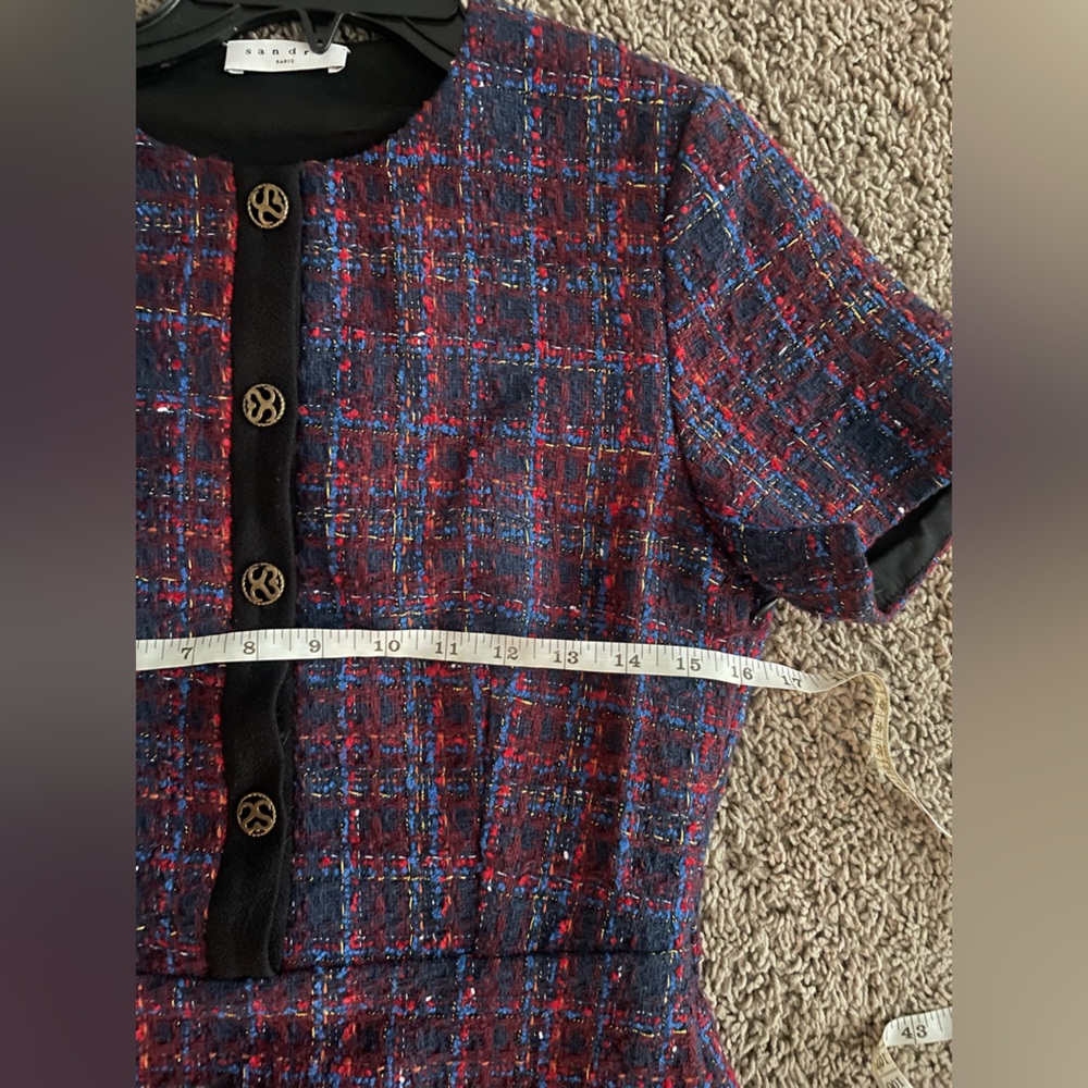Sandro Blue and Red Plaid Dress - Picture 5 of 7